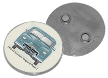 Standard Vanguard Phase 1a 1953-55 (blue) Round Fridge Magnet